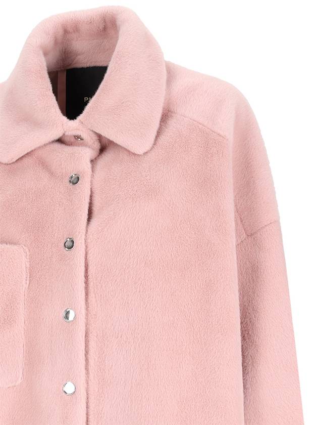 SOFT SHEEPSKIN EFFECT SHIRT JACKET - PINKO - BALAAN 3