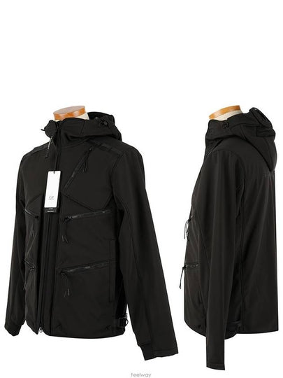 Shell Goggles Hooded Jacket Black - CP COMPANY - BALAAN 2