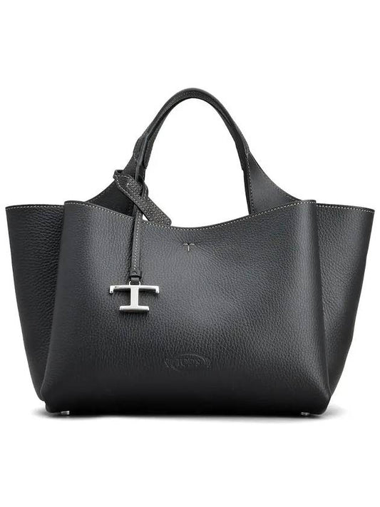 T Timeless Leather Mini Tote Bag Black - TOD'S - BALAAN 2