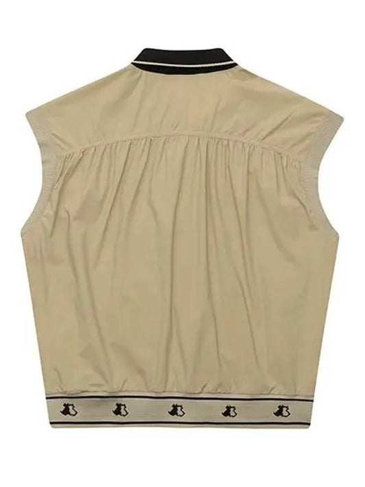 Women s hem terrier point vest 1024LZVN BEIGE - BLACK&WHITE - BALAAN 2