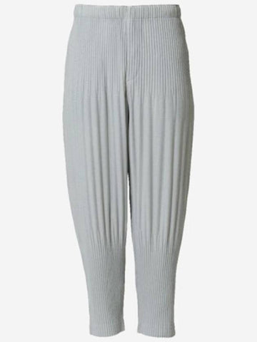 Homme Pliss JF451 11 Pleated Tapered Men s Pants Light Gray Size No 2 - ISSEY MIYAKE - BALAAN 1