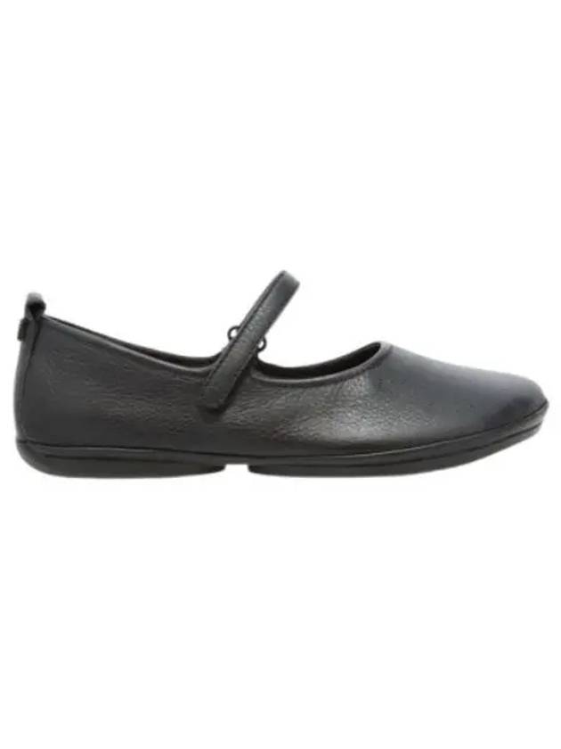 Right Leather Mary Jane Flat Shoes Black - CAMPER - BALAAN 2