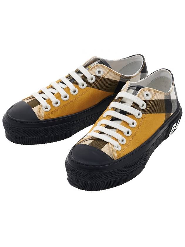 Jack Logo Check Low Top Sneakers Yellow - BURBERRY - BALAAN 2