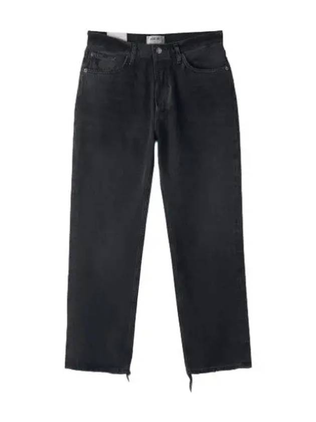 A Goldie Lana Cropped Mid Rise Denim Pants Washed Black Jeans - AGOLDE - BALAAN 1