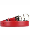 Reversible Gancini Leather Belt Black Lipstick Red - SALVATORE FERRAGAMO - BALAAN 3