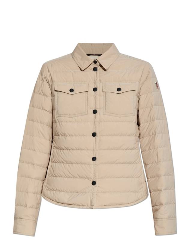 Rozes Packable Down Shirt Jacket Light Beige - MONCLER - BALAAN 2