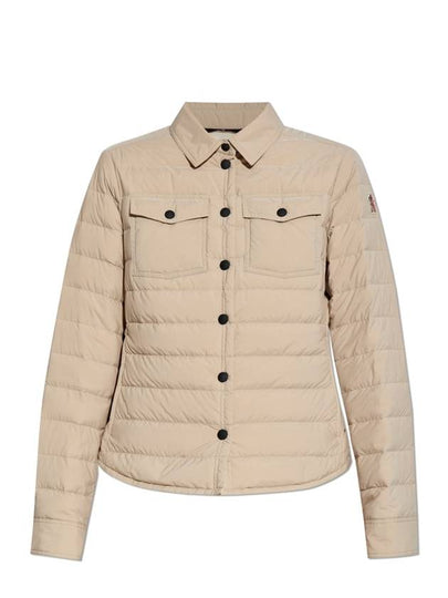 Rozes Packable Down Shirt Jacket Light Beige - MONCLER - BALAAN 2