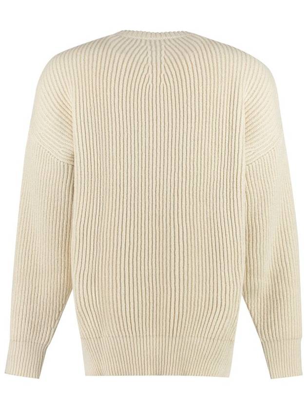 Crew Neck Knit Top Cream - JIL SANDER - BALAAN 3