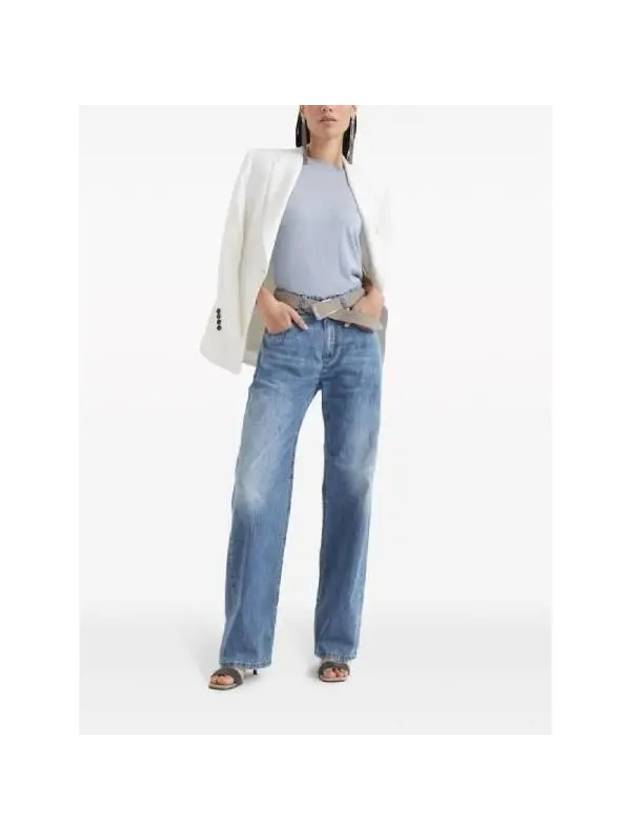 High Waist Straight Jeans MH192P5808C8982 - BRUNELLO CUCINELLI - BALAAN 3