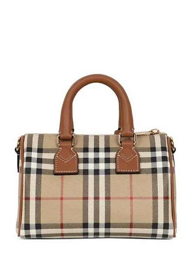 Mini Check Bowling Bag Brown - BURBERRY - BALAAN 3