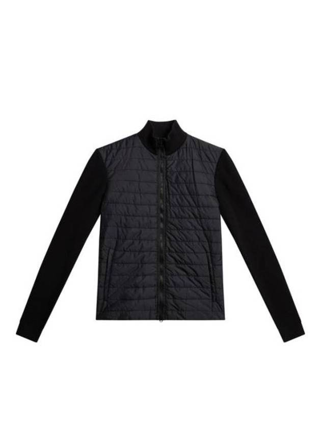 Women's Wren Knit Hybrid Zip-Up Jacket Black - J.LINDEBERG - BALAAN 1