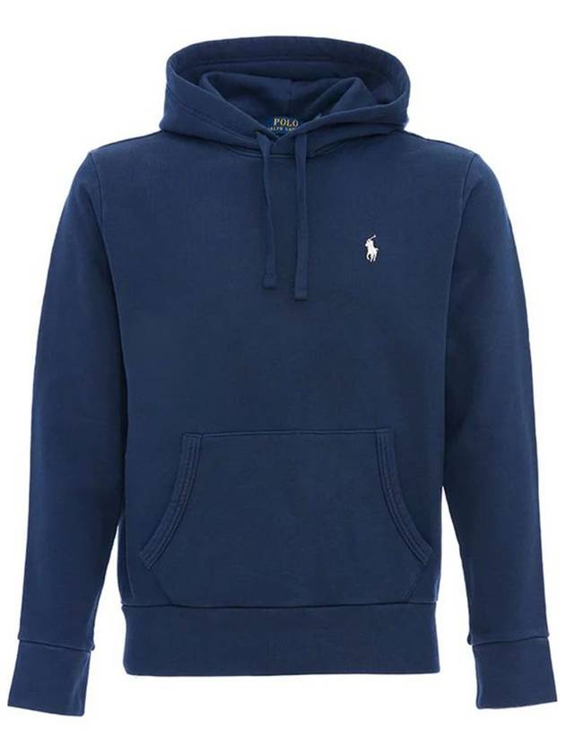 Blue Hoodie With Pony Embroidery In Cotton Man - POLO RALPH LAUREN - BALAAN 1