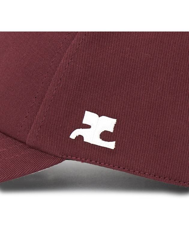 Courr ges 123ACT002CO0024 BURGUNDY Unisex Cap Hat - COURREGES - BALAAN 6