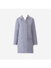 Military Ripstop Round Collar Over Pea Coat Medium Grey - THOM BROWNE - BALAAN 1