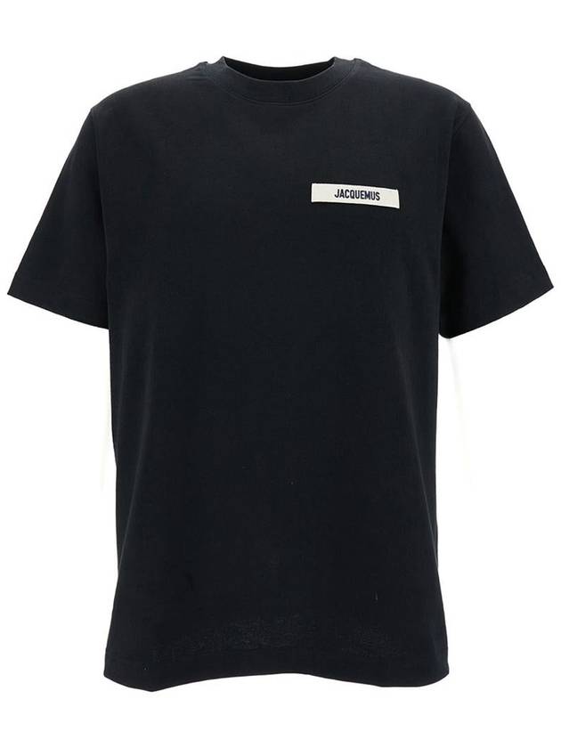 Le Gros Grain Logo Short Sleeve T-Shirt Black - JACQUEMUS - BALAAN 2