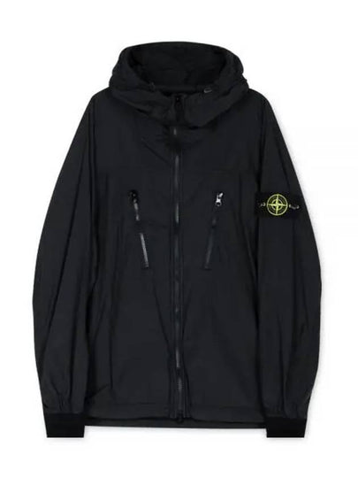 Skin Touch Nylon TC Hooded Jacket Black - STONE ISLAND - BALAAN 2