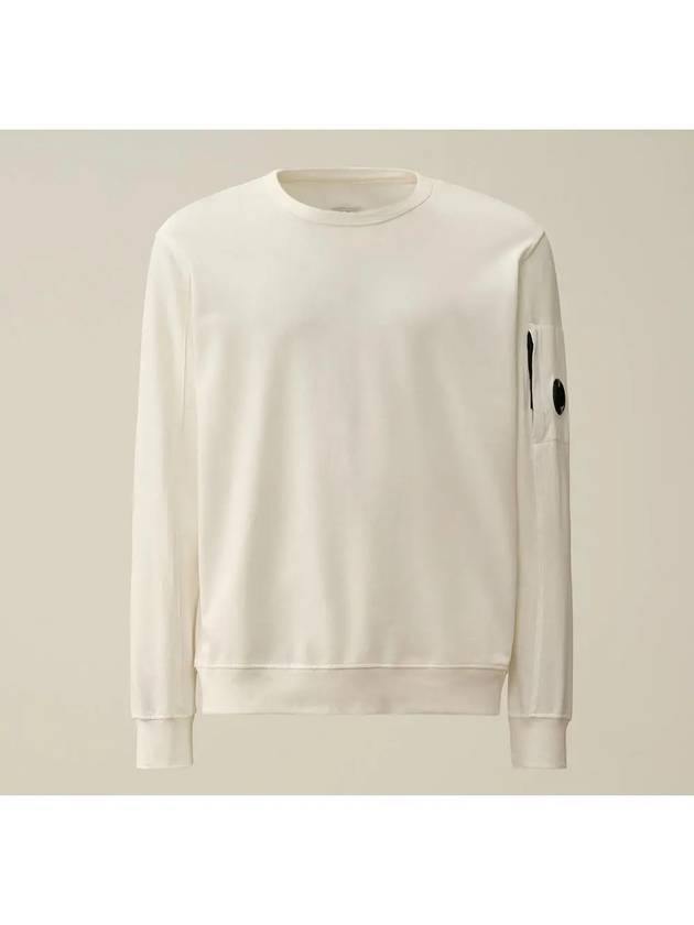 Light Fleece Sweatshirt White - CP COMPANY - BALAAN 2