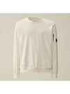 Light Fleece Sweatshirt White - CP COMPANY - BALAAN 3