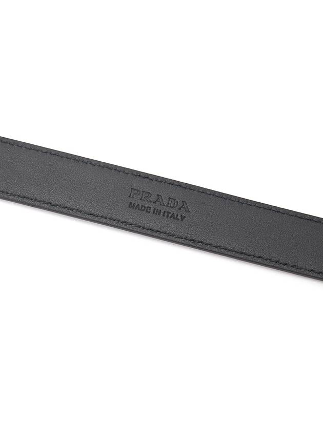 Logo Leather Belt Black - PRADA - BALAAN 8