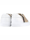 House Check Leather Sneakers Optic White - BURBERRY - BALAAN 6