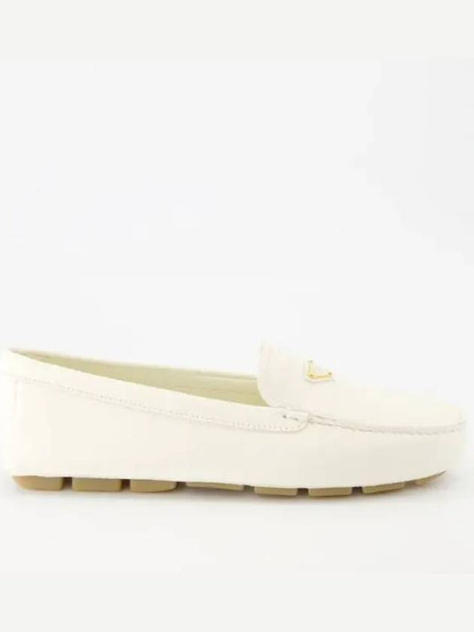 Triangle Logo Driving Shoes Ivory - PRADA - BALAAN 2