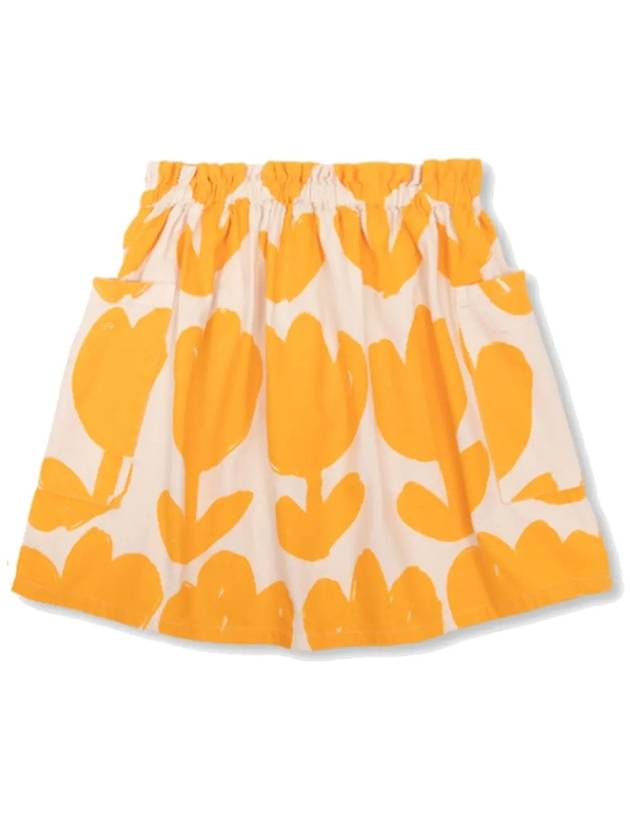 Kids Big Flower Pattern Pocket Skirt 223AC090 110 - BOBO CHOSES - BALAAN 3