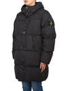 Men's Wappen Patch Crinkle Wraps Long Padding Black - STONE ISLAND - BALAAN 4