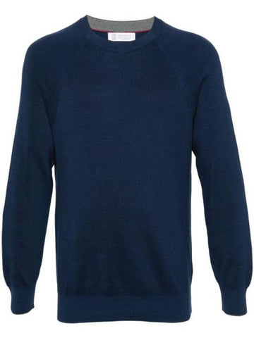 Sweater M29400100CL598 BLUE - BRUNELLO CUCINELLI - BALAAN 1