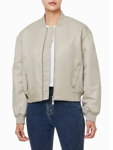 JEANS Women s Field Nylon Bomber Jacket 40WL591PCF - CALVIN KLEIN - BALAAN 1