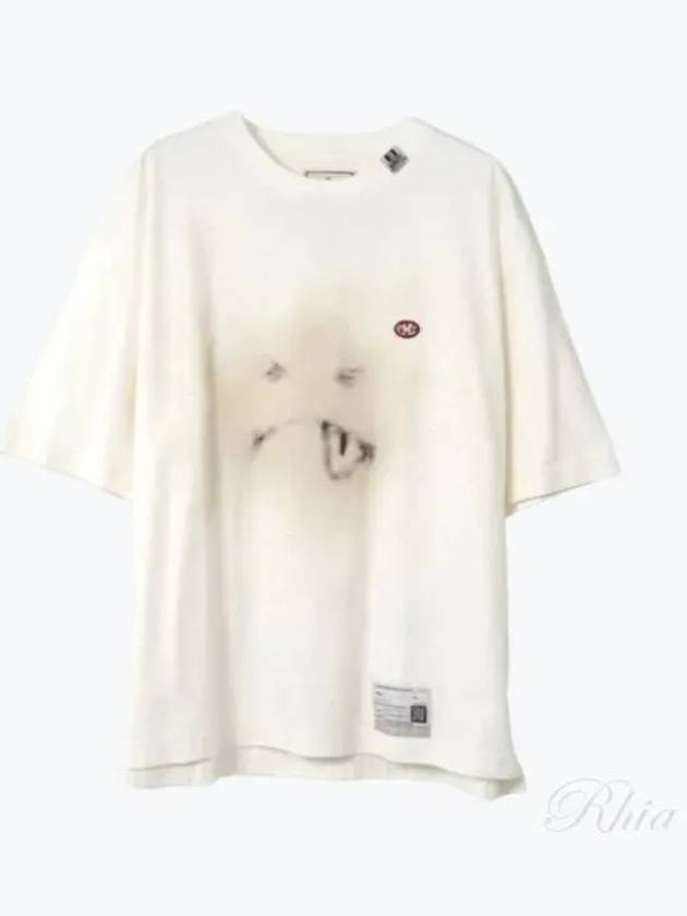 Graphic Print Crew Neck Short Sleeved T-shirt White - MAISON MIHARA YASUHIRO - BALAAN 2