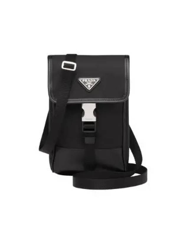 Re-Nylon Saffiano Leather Mini Bag Black - PRADA - BALAAN 2