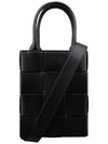 Intrecciato Cassette Mini Tote Bag Black - BOTTEGA VENETA - BALAAN 3