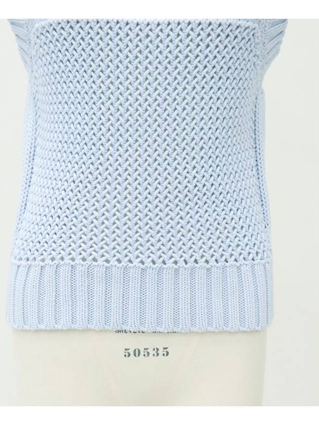 Sky blue knit sleeveless - GANNI - BALAAN 4