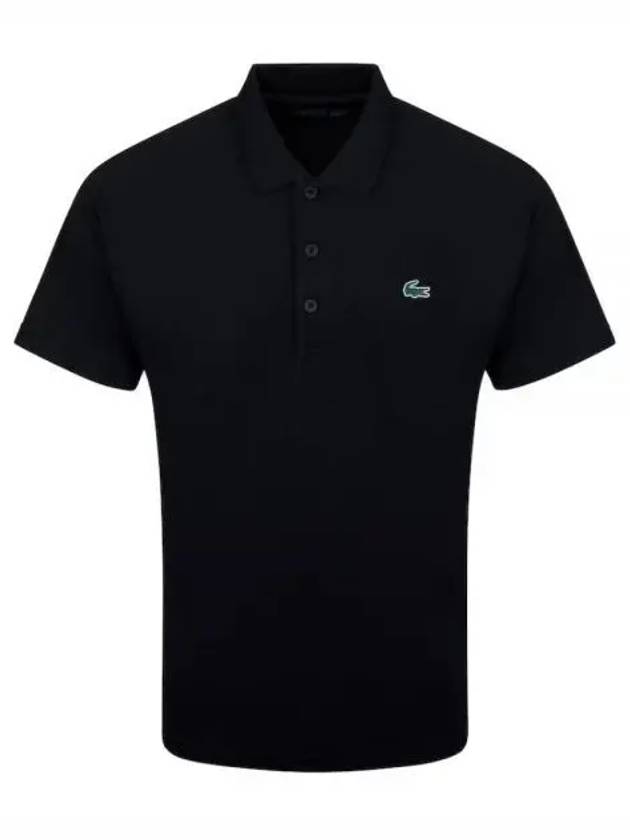 Men's Sports Breathable PK Shirt Black - LACOSTE - BALAAN.