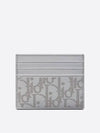 Oblique Galaxy Leather Card Wallet Grey - DIOR - BALAAN 3