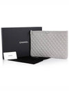 Boy Caviar Silver Logo Gray Large Clutch No 28 - CHANEL - BALAAN 1