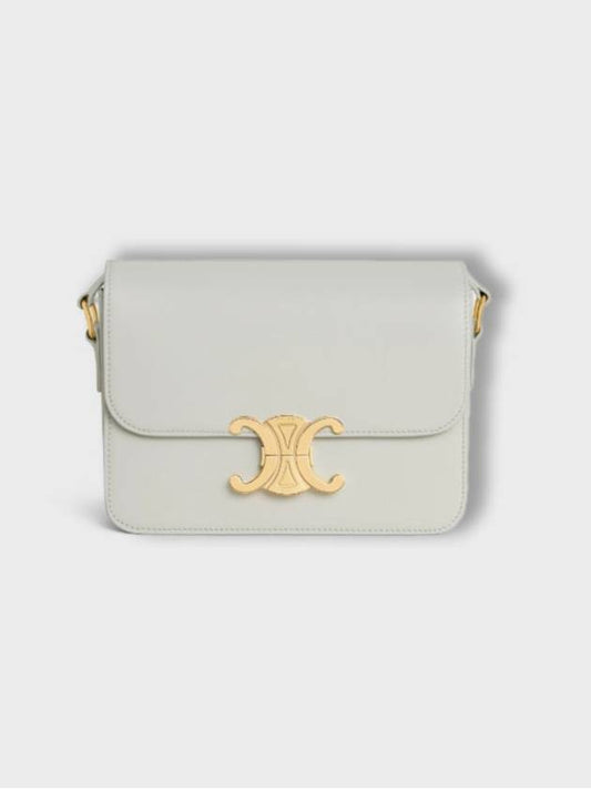 Teen Triomphe Shiny Calfskin Cross Bag Chalk - CELINE - BALAAN 2