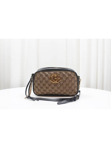 GG Marmont Small Canvas Leather Quilted Cross Bag 447632 - GUCCI - BALAAN 1