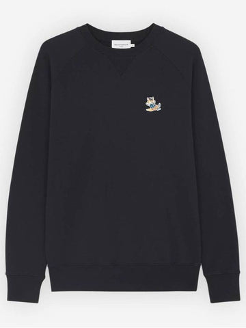 [MAISON KITSUNE] DRESSED FOX PATCH CLASSIC SWEATSHIRT - BLACK - MAISON KITSUNE - BALAAN 1