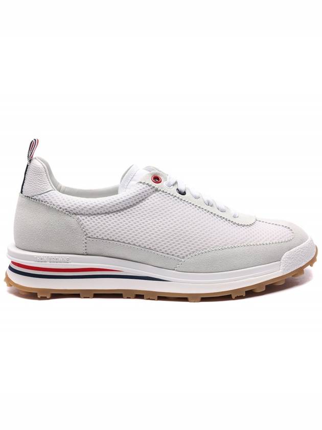 Fine Kid Suede Tech Runner White - THOM BROWNE - BALAAN 4