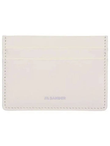 Logo plaque card holder eggshell wallet - JIL SANDER - BALAAN 1