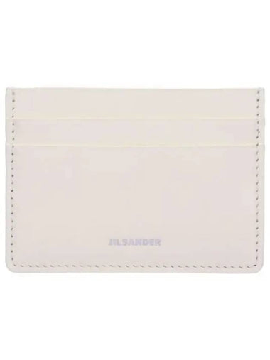 Logo decorated card holder eggshell - JIL SANDER - BALAAN 1