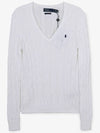 Women's Embroidered Logo Knit Top White - POLO RALPH LAUREN - BALAAN 3