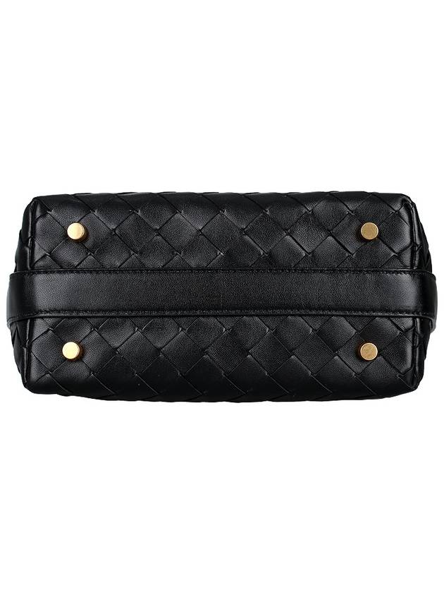 Intreciato Small Leather Tote Bag Black - BOTTEGA VENETA - BALAAN 7
