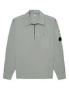 Men's Lens Wappen Half Zip Up Anorak Grey - CP COMPANY - BALAAN 1