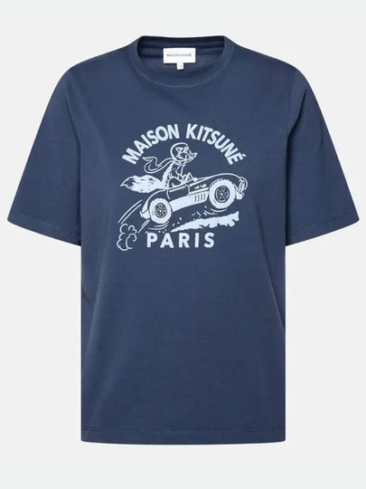 Racing Fox Comfort Short Sleeve T-Shirt Ink Blue - MAISON KITSUNE - BALAAN 2