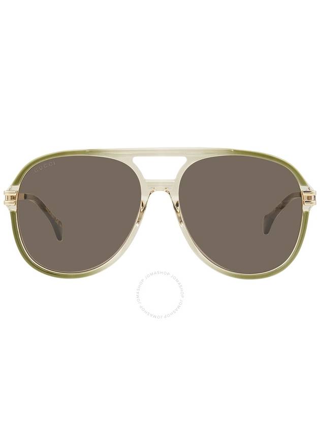 Aviator Acetate Sunglasses Green - GUCCI - BALAAN 2