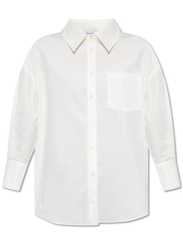 Anine Bing ‘Mika’ Cotton Shirt, Women's, White - ANINE BING - BALAAN 1