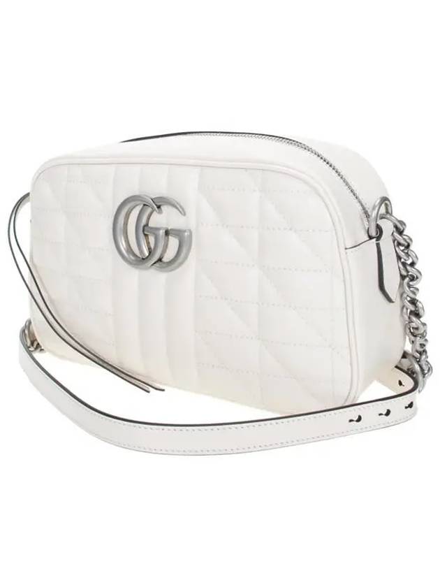 GG Marmont Matelasse Small Shoulder Bag White - GUCCI - BALAAN 3