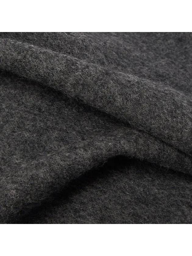 Small Tricolor Fox Wool Muffler Anthracite - MAISON KITSUNE - BALAAN 6